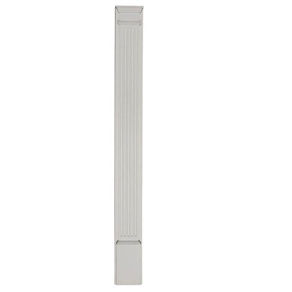 Ekena Millwork 9"W x 90"H x 2 3/4"D with 13 1/4" Attached Plinth, Fluted Pilaster (each) PIL09X90X02